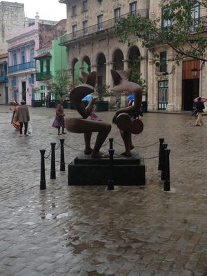 This scupture, called Conversation, was intriguing.